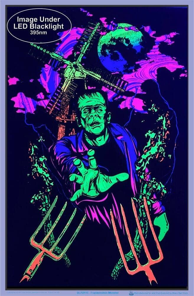 1973年 フランケンシュタイン ブラックライトポスター フランケン モンスター 1973年 フランケンシュタイン ブラックライトポスター